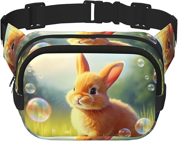 Phayah Bunny Bubble Waist Pack Bag,Fanny Pack For Men,Women, Workout Traveling Casual Running Hiking Cycling, Bum Bag