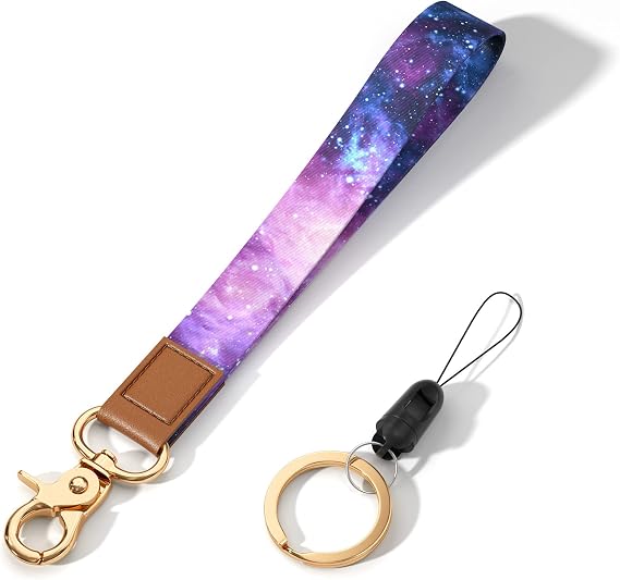 Wrist Lanyard Key Chain, Cute Wristlet Strap Keychain Holder for Women Men Car Keys ID Badges Card Wallet Phone Camera