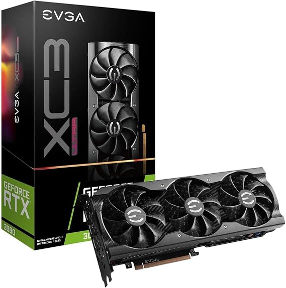 EVGA GeForce RTX 3080 XC3 Ultra Gaming, 10G-P5-3885-KL, 10GB GDDR6X, iCX3 Cooling, ARGB LED, Metal Backplate, LHR