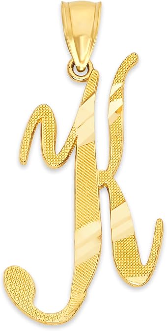 10k Gold Initial Pendant