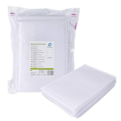 Pack of 1000 Disposable Washcloths Economy White Soft Non-Woven Fabric Absorbent & Gentle on the Skin Disposable Wash Mitt Wash Cloths Ideal for Hygiene Areas - such as Baby Care Care Services Cosmetics and Much More