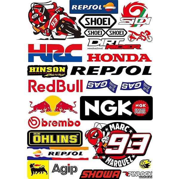 Car Motorcycle Sticker Racing Sponsor Logo Decal Motorcycle Sticker Reflective Sticker 30x20cm Decal 57#