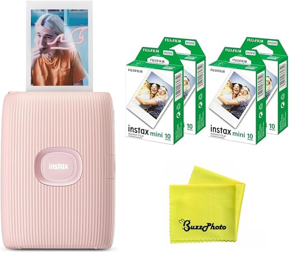 Fujifilm Instax Mini Link 2 (Printer Only, Pink + 40 Sheets Extra Film)