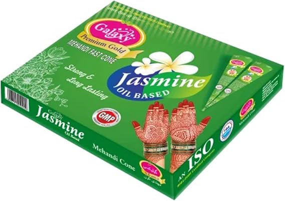 Galaxy Brown Natural Organic Chemical Free Mehndi Henna Cones for Hand Design on Festivals & Special Occasions Tattoo Cones (Pack of 12)