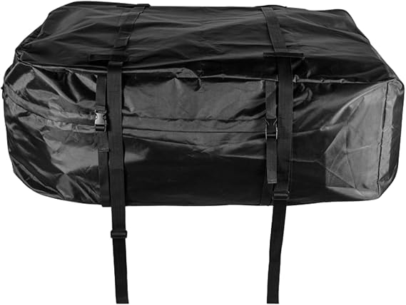 Car Rooftop Cargo Bag, Waterproof Car Roof Luggage Carrier Bag, Heavy Duty Vehicle Cargo Carrier, Foldable Car Top Carrier Bag, Large Capacity Rooftop Cargo Carrier for All Vehicle with/Without Rack