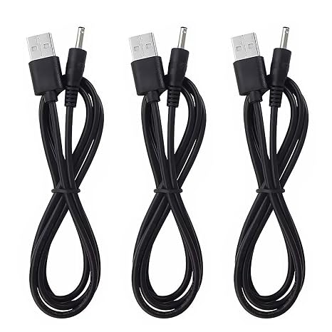 JLY 3Pcs USB to DC 3.5mm x 1.35mm Power Cord 4FT, USB 2.0 A Male to DC 3.5mm x 1.35mm Male Plug 12V 2A Power Charging Cable, for USB Lights,USB Fans, Speaker and More