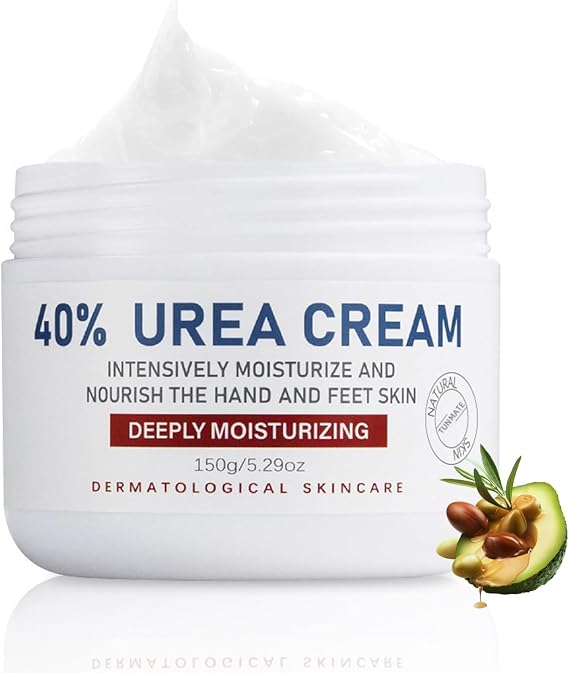 Urea Cream 40 Percent, Urea Foot & Hand Cream for Cracked Heels and Dry Skin, 40% Urea Foot Cream for Deep Moisturizing, Dry, Cracked Feet, Hands and Elbows, Urea Foot for Women & Men 150g