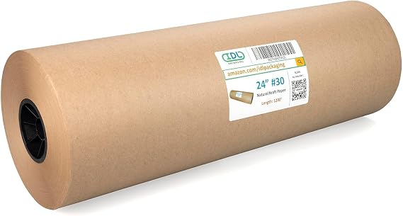 Brown Kraft Paper Roll, 24" x 14400" (1200 feet) - USA-Made, IDL Packaging