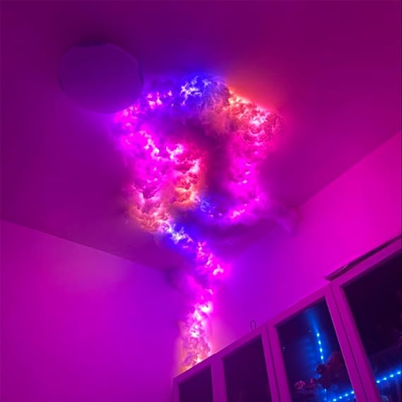 Cloud LED Lights for Ceiling, 3D Thundercloud RGB Clouds Light with Remote Control, Cloud Music Sync Multicolor Changing Strip Light for Gaming Room Party Bedroom Bar(30m) [Energy Class A]