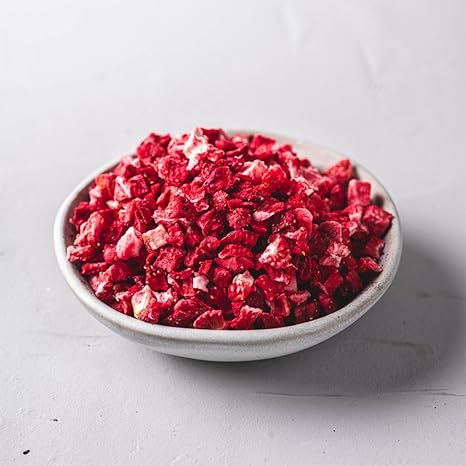 Organic Freeze Dried Strawberries - Cube 5-10 mm - Dried Fruit - 125g