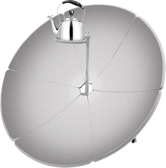 1000-1500W Solar Cooker 1472-1832F Parabolic Sun Oven Portable Solsource Cooker Concentrating Solar Stove for Cooking Sun Powered Water Heater Boiler for Camping Outdoor