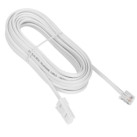 G-PLUG BT to RJ11 Telephone Cable 2m, UK Plug to RJ11 Lead for Landline, Router, Modem, ADSL Broadband, Fax, Sky Box, Virgin Media