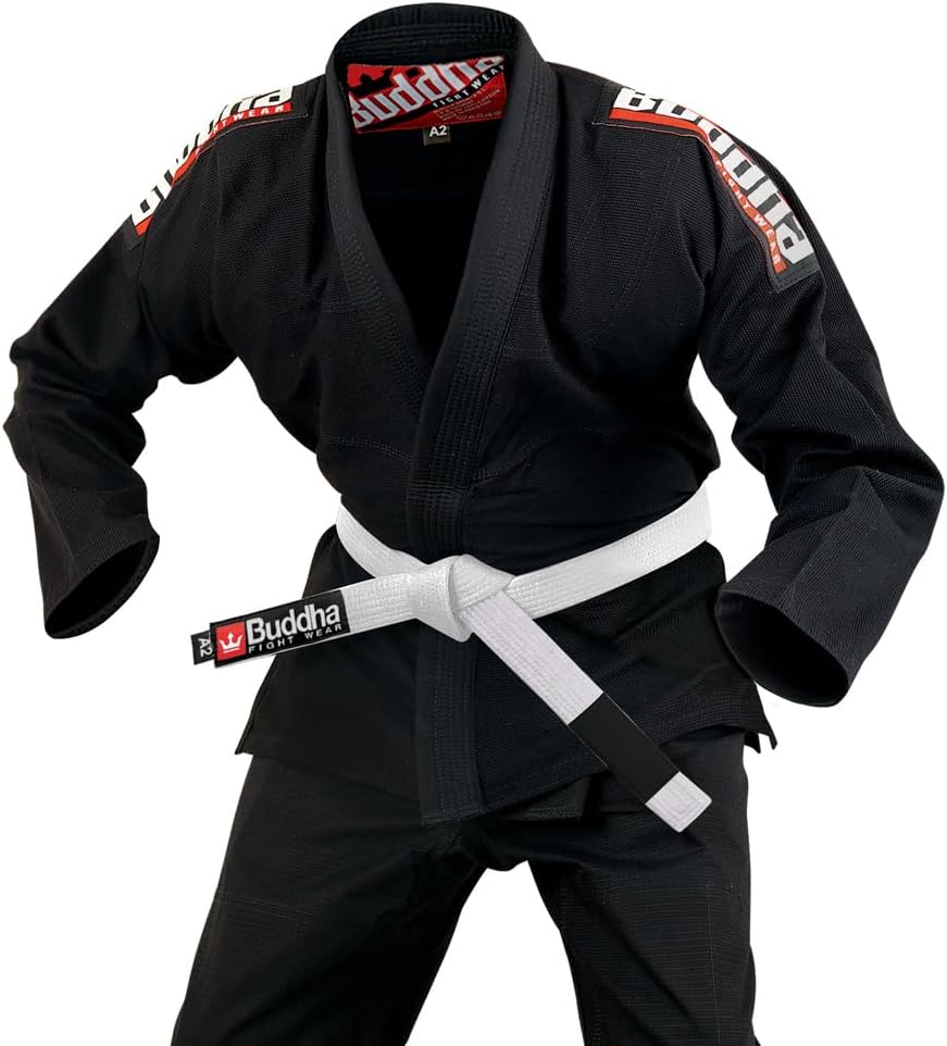 Buddha Fight Wear -Premium Infinity Black Brazilian Jiu JitsuBJJ Gi Kimono