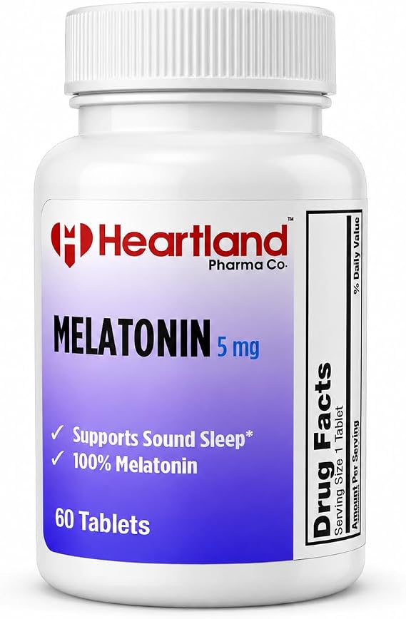 Melatonin 5mg Tablets | Sleep Aid Pills | Natural Sleep & Non-Habit Forming | USA Manufactured | 60 Count