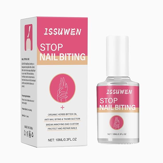 No Bite Nail Polish - Thumb Sucking & Nail Biting Deterrent - Mild, Safe & Effective Finger Eating Prevention