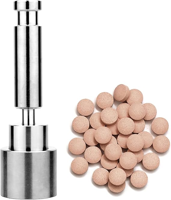 Manual Tablet Press Machine, Pill Punching Machine Tableting Tool, DIY Homemade Milk Tablet Molding Machine, Sugar Slice Making Tool, for Home Kitchen 6mm