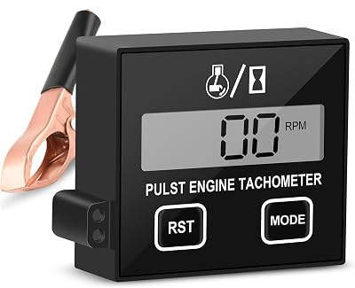 Digital Tachometer - Chainsaw Tachometer Tach Gauge Digital Display Pulse Speedometer for Chain Saw Cropper Generator Lawn Mower RV ATV Dirt Bike Motocross Boat Tractor 100-30000RPM