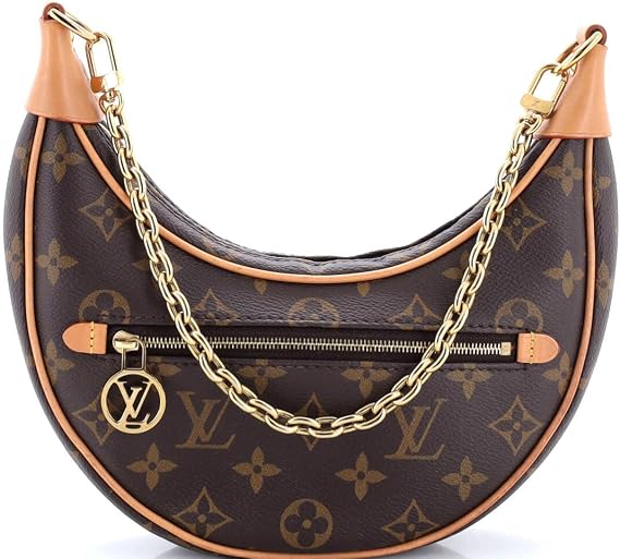 Pre-Loved Loop Handbag Monogram Canvas, Brown