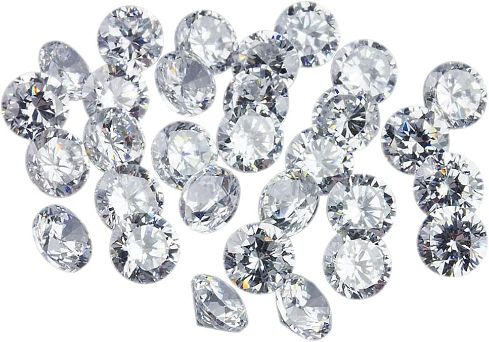 REAL-GEMS Lab Grown CVD Loose Diamond Wholesale Lot 8pc 2.4mm 0.5cts VS1 Clarity EFG Color Excellent Round Cut Diamond
