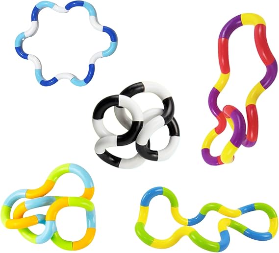 5 Pcs Fidget Toys for Kids,Tangle Fidget Toy,Stress Relief Silent Toy,Removable Splicing Tangle Fidgets Toys,Focus Concentration Provide Relief with Stress Anxiety,Decompression for Kids and Adults