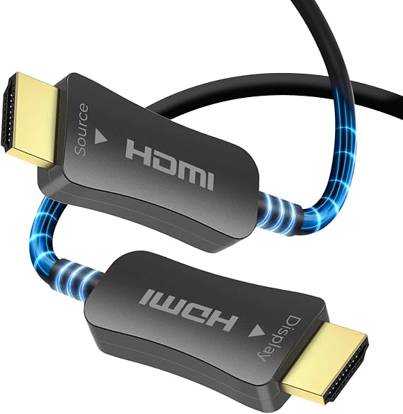 OREI 8K HDMI 2.1 Fiber Optic Cable 100ft - AOC, 48Gbps, 8K@60Hz, eARC, 3D