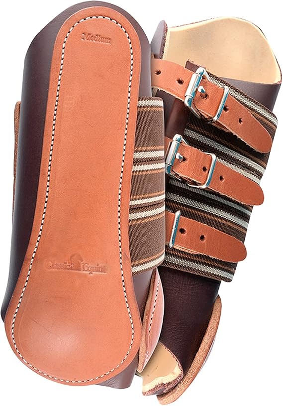 Classic Equine Leather Splint Boot Buckle Medium