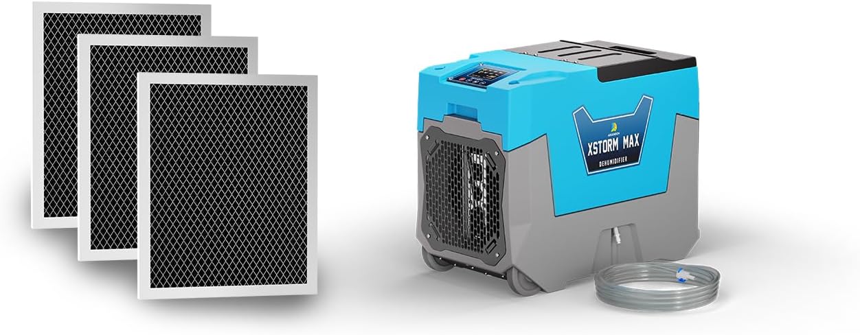 ARGENDON Commercial Dehumidifier,180 Pints Industrial Dehumidifier with Pump & Drain Hose for Whole House, Crawl Space, Warehouse, Up to 2,300 sq ft, Water Damage Restoration, Add 3Pack Filter