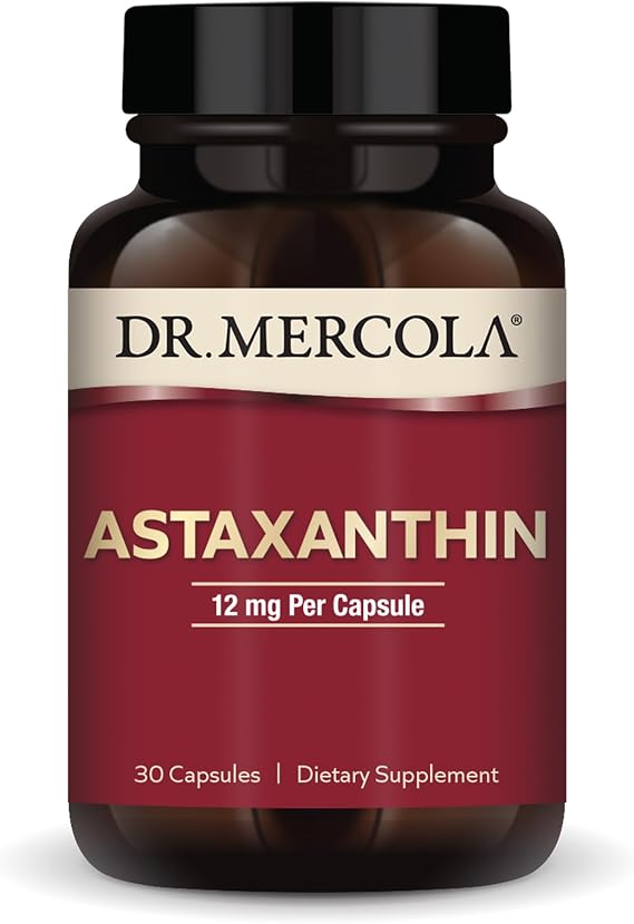 Dr. Mercola Organic Astaxanthin, 12 mg, 30 Capsules (30 Servings)