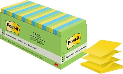 Post-it Notes, 3x3 in, 18 Pads, Americas #1 Favorite Sticky Notes, 100 SheetsPad, Floral Fantasy Collection, Bold Colors, Recyclable