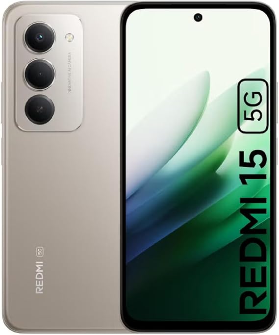 XIAOMI Redmi 15 5G NFC (Compatible with Tmobile Tello Mint & Global) (256GB + 8GB) Unlocked Dual SIM 6.9" 50MP Model 25057RN09E (Titan Gray)