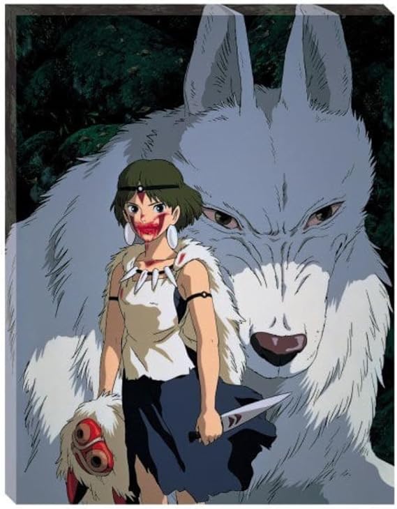 Ensky - Princess Mononoke - Moro and San, 366 Piece ArtBoard Jigsaw Puzzle (Canvas Style)