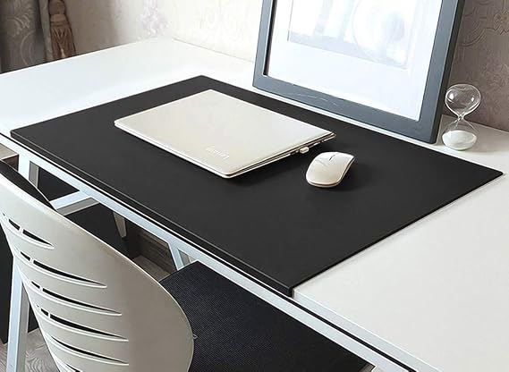 PU Leather Mouse Pad Desk Mat with Edge Protector,Desk Pad with Non-Slip L-Shaped Front Lip,Gaming Mouse Mat Writing Pad for Laptop Keyboard