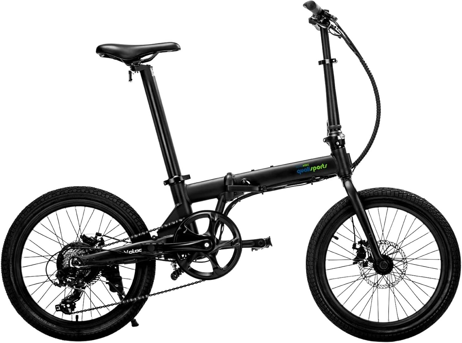 QUALISPORTS Volador Folding Electric Bike Lightweight 36V 350W Motor 7 Speed 20MPH Foldable Bicycle for Adult Women Men 20inch City Commuter Compact Portable Ebike UL Certified
