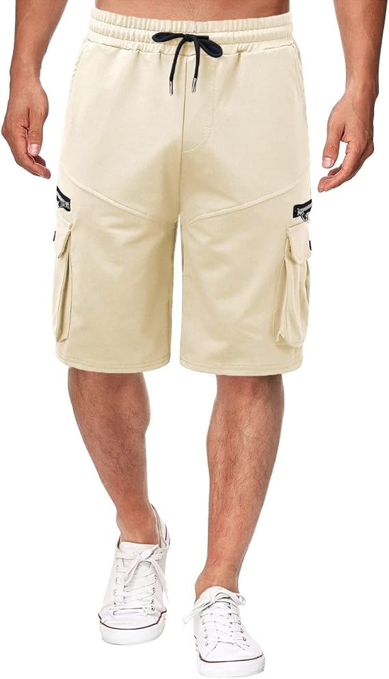 NNGOTD Multi-Pocket Cotton Pants Summer Zipper Casual Overalls Men's Five-Point Men's Pants Rave Mens Shorts Lightweight Chinos for Men UK Sports Shorts Mens Slacks Slim Fit Dress Pants