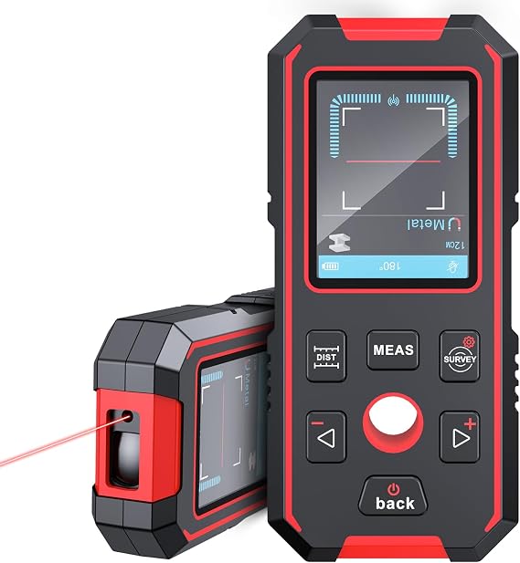 NOYAFA Stud Finder Wall Scanner Rechargeable, Laser Measure 60M/196ft