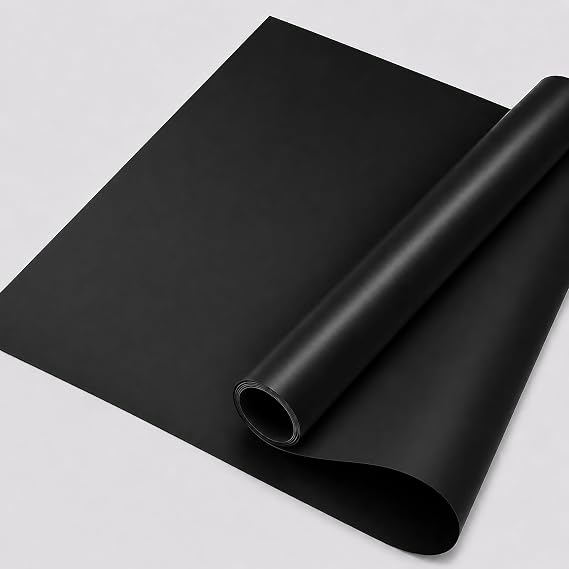 ProStep by FlooringInc Reversible Marley Dance Floor Roll, Portable Roll Out Vinyl Dance Flooring for Ballet, Jazz, Modern, Home Studio Practice, 1.2mm Thick, 5.25' x 10' (52.5 sq ft), Black/Black