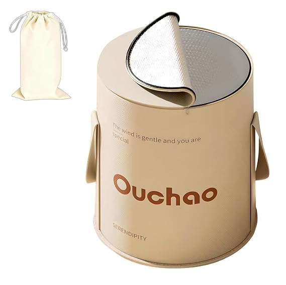Foot Bath Basin Portable Travel Collapsible Foot Basin Folding Foot Bath Tub Soaking Feet Bucket for Camping Outdoor Washing Beige