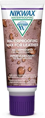 Nikwax Waterproofing Wax for Leather, Cream, Restores DWR Water Repellency, Shoe Care, Boot & Footwear Cleaner, Rain Protection, Safe for Gore-Tex