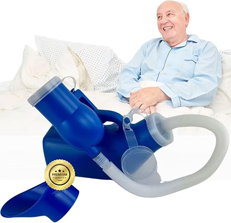 OrtoPrime Urine Bottle for Men 1200 ml - Leak-proof Men's Urinal with Anti-Odour Lid - Portable Urine Bottle for Men & Women
