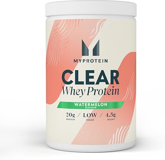 Myprotein Clear Whey Isolate Protein Powder | Watermelon -20 Servings | 20g Protein per Serving| Fruity Protein Juice Drink with Low Sugar | Refreshing Low-Calorie Protein Water Alternative