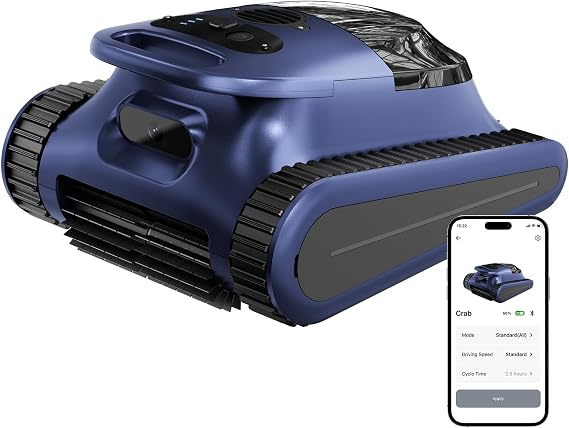 Cordless Robotic Pool Cleaner, Pool Vacuum 180W Brushless Motor, 45000Pa Suction, Wall & Waterline Climbing, Auto Path Mapping, for Pools up to 2150 Sq.Ft.