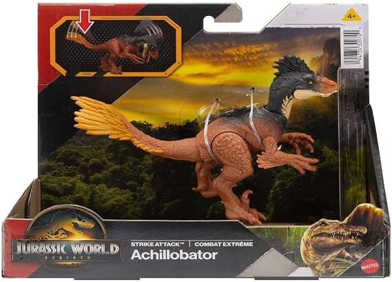 Rebirth Strike Attack Achillobator Dinosaur Toy, Single Strike Action, Authentic & Posable by Jurassic World