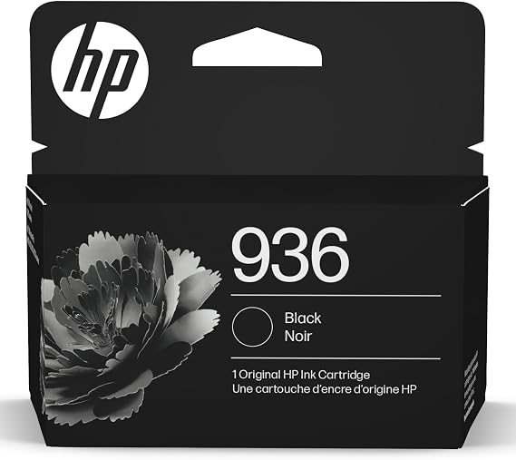 HP 936 Black Ink Cartridge | Works with OfficeJet 9120, OfficeJet Pro 9110, 9120, 9130 Series, Wide Format 9730 | Eligible for Instant Ink | 4S6V2LN