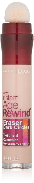 Maybelline Instant Age Rewind Eraser Dark Circles Treatment Concealer, Brightener, 0.2 fl. oz. (Package May Vary)