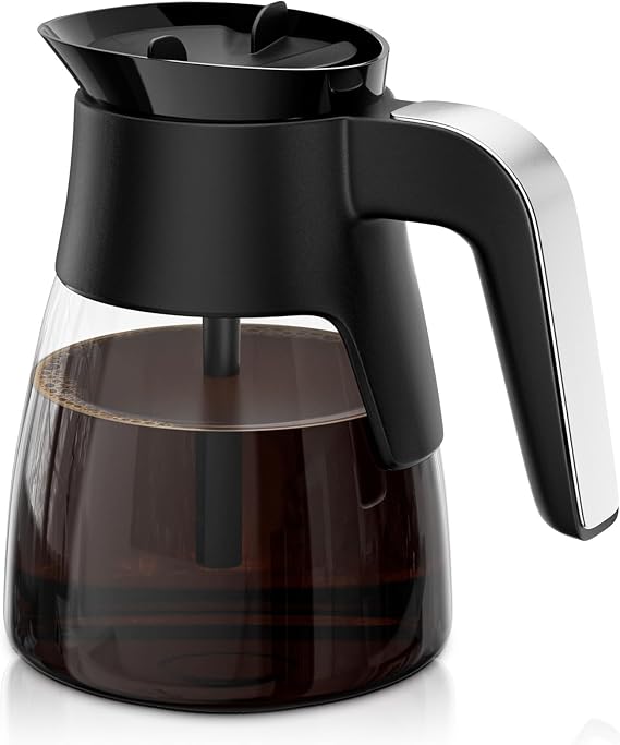 10 Cup Coffee Pot Replacement for Ninja Coffee Maker CM401, Glass Coffee Carafe Compatible with Ninja CM400 CP300 CF091 CM371 CM300, Coffee Pots Replacements with Brew-Through Lid