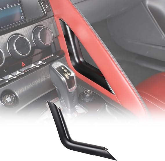 Daeiclru Center Console Gear Shift Panel Side Trim Cover Compatible with Jaguar F-Type 2013-2024, ABS Car Gear Shift Right Side Trim Strip, Interior Accessories (Matt Black)