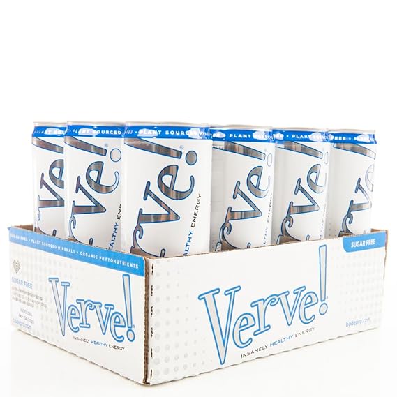 BODEPRO Bode Pro Verve Zero | Sugar Free Energy Drink with Antioxidant Vitamins A, E, C, Mangosteen & Aloe Phytonutrients | Gluten-Free | No Artificial Colors/Flavors | 12 oz | 12 Pack