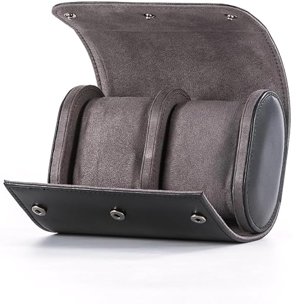 Watch Roll Travel Case - Handmade Leather Watch Rolls Box for Man - Travel Watch Roll with Velvet to Protection - Watch Roll Organizer to Home Secure Storage