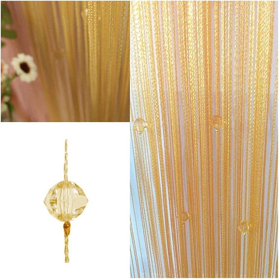FUT String Tassel Crystal Beads Curtain, Partition Door Screen Panel Home Decor Divider for Bridal Chamber Room Beauty Salon Bedroom New Home Hotel Decoration 1x2m