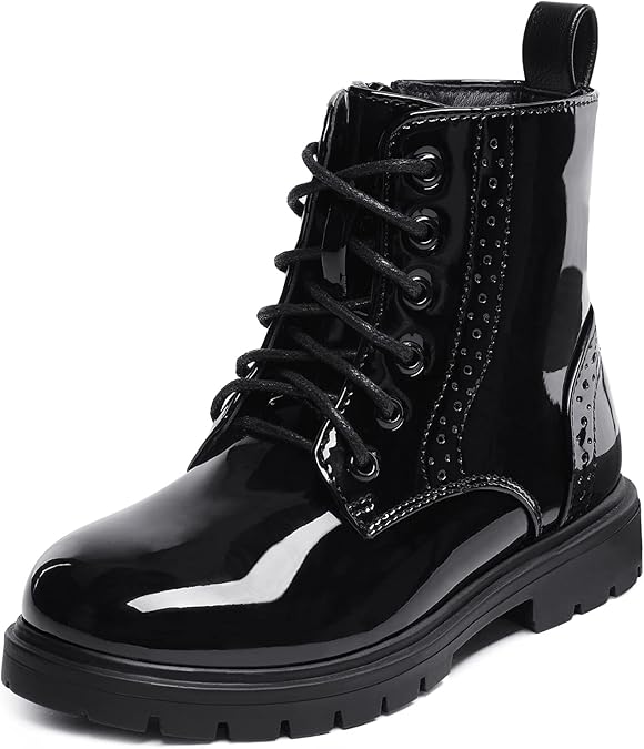 DREAM PAIRS Girls Ankle Combat Boots Boys Kid Shoes
